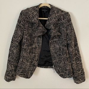 LAFAYETTE 148 ruffled front zipper jacket